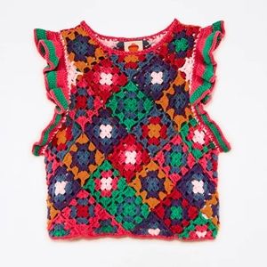 Farm rio crochet vest with tags